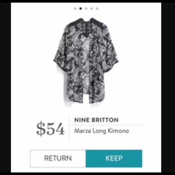 Nine Britton Marza Long Summer kimono stitch fix - Picture 3 of 5